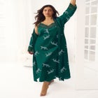 The Luxe Satin Long Peignoir Set image number null