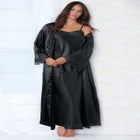 The Luxe Satin Long Peignoir Set image number null