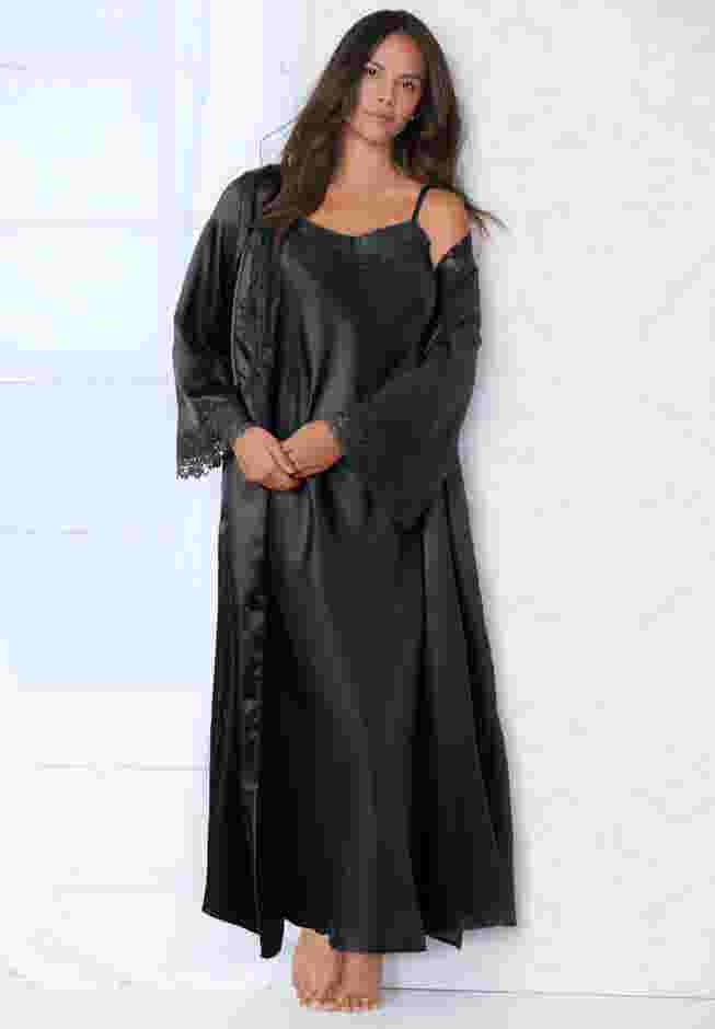 The Luxe Satin Long Peignoir Set image number 0