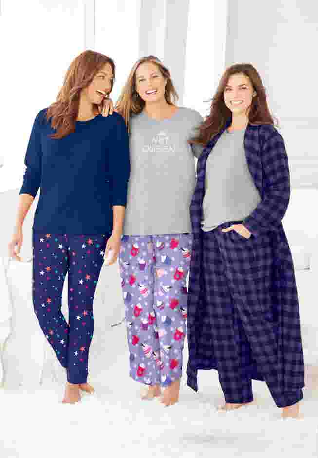 Satin Trim Sleep Tee image number 3