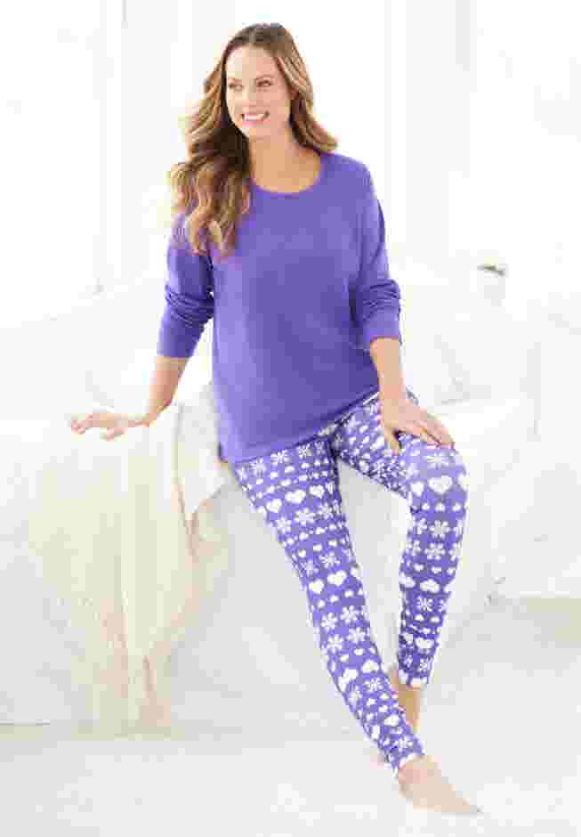 Satin Trim Sleep Tee image number 4