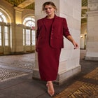Stretch Crepe Maxi Jacket Dress image number null