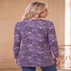 Plus Size Knit Thermal V Neck Swing Tunic &ndash; Long Sleeve image number 1