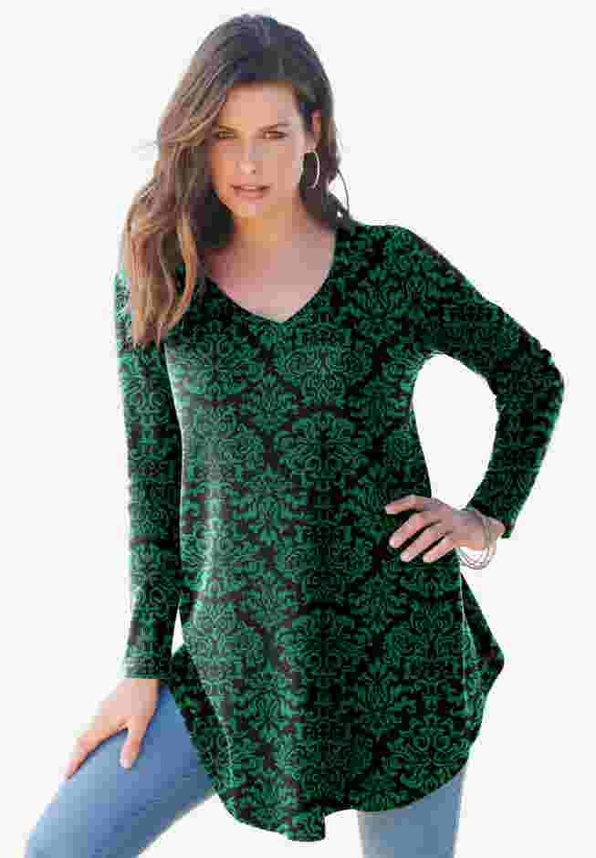 V Neck Thermal Swing Tunic image number 0