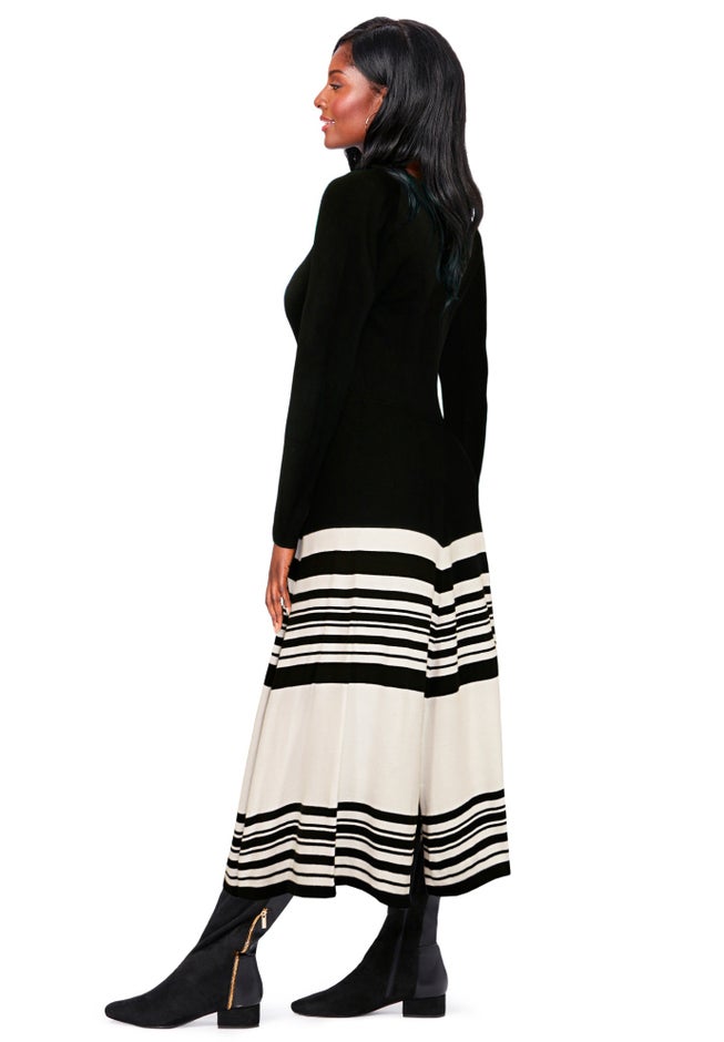 Fit and Flare Sweater Dress image number 1