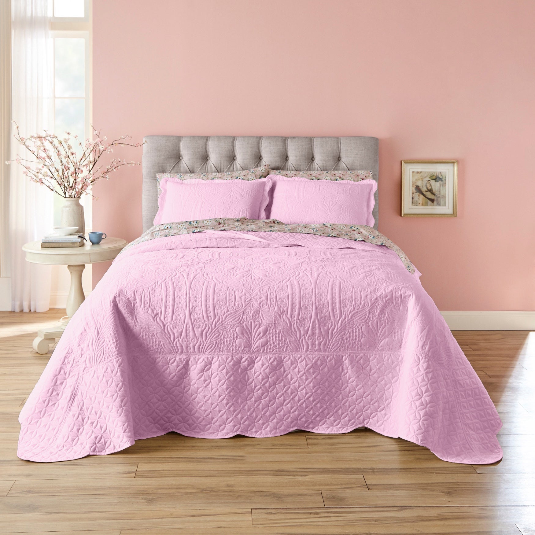 Lily Damask Bedspread image number 0