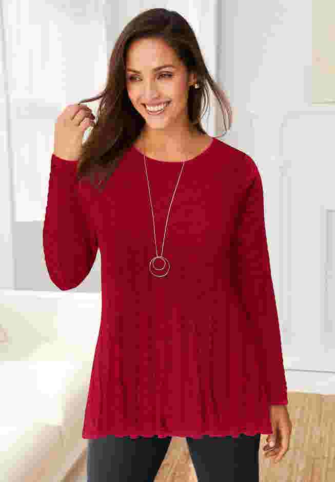 Chevron Fit & Flare Sweater image number 4