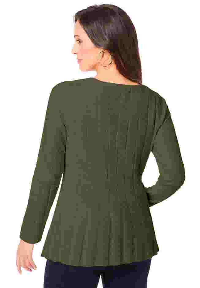 Chevron Fit & Flare Sweater image number 1