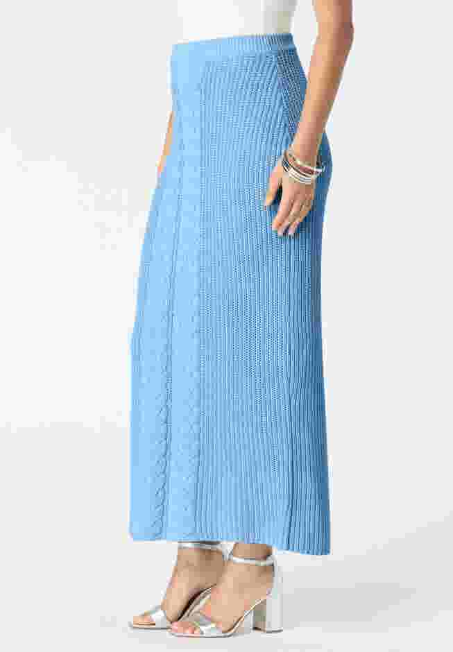 Cable Knit Midi Skirt image number 2