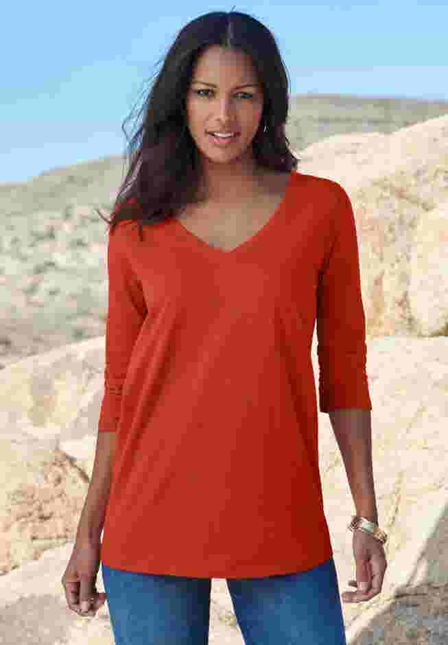 Ultimate Long Sleeve V Neck Tee image number 0