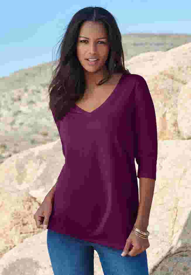 Ultimate Long Sleeve V Neck Tee image number 7