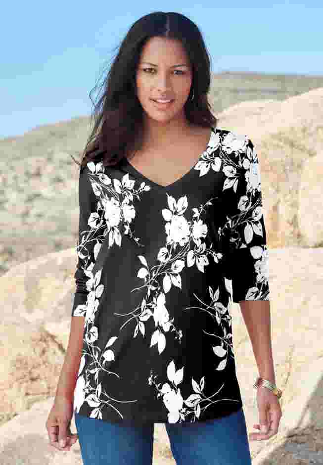 Ultimate Long Sleeve V Neck Tee image number 8