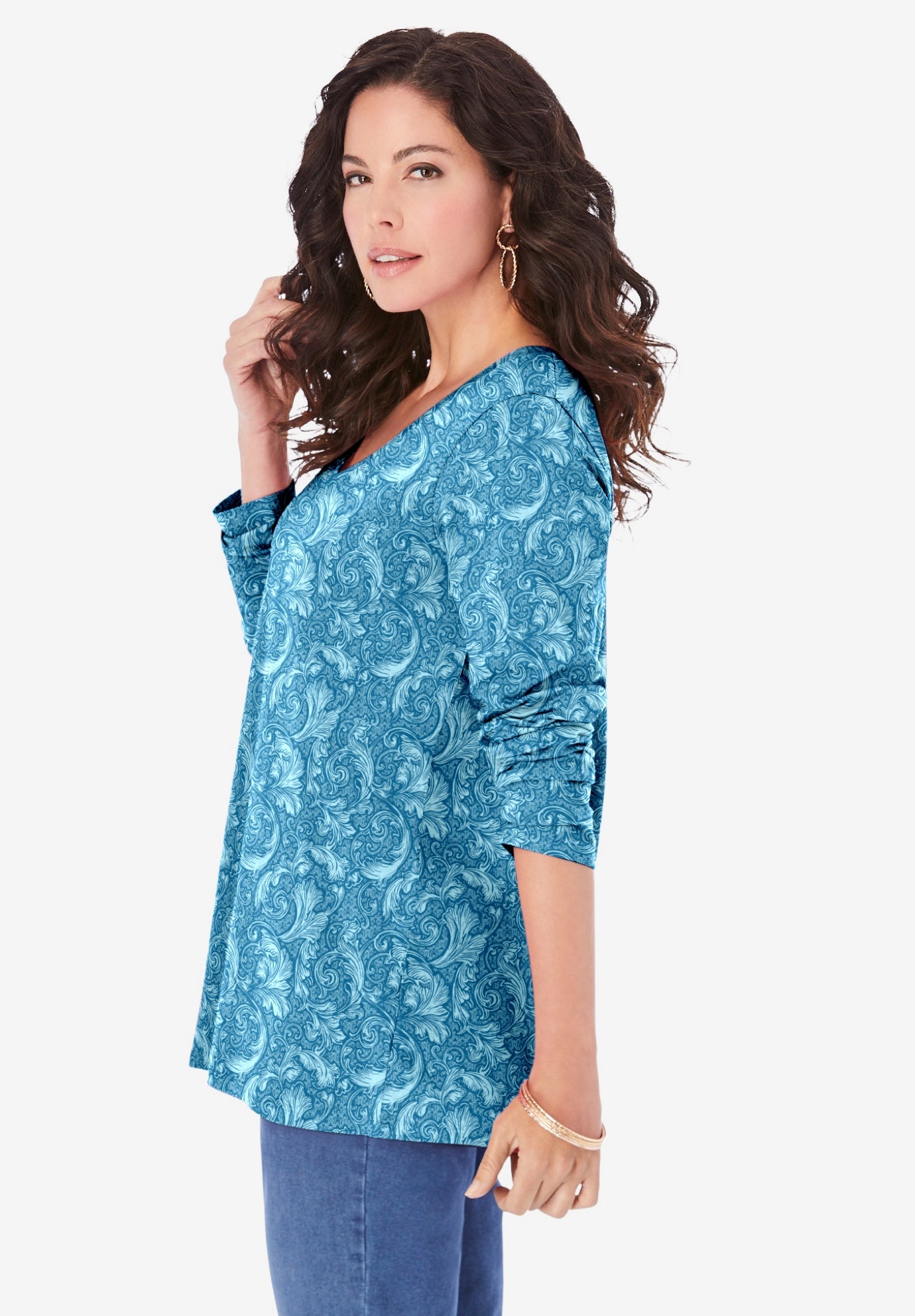 Ultimate Long Sleeve V Neck Tee image number 2