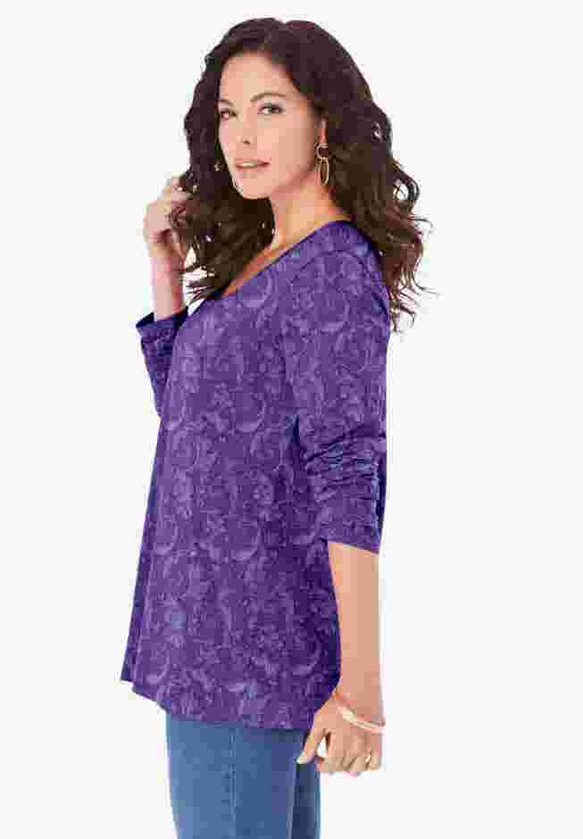 Ultimate Long Sleeve V Neck Tee image number 2
