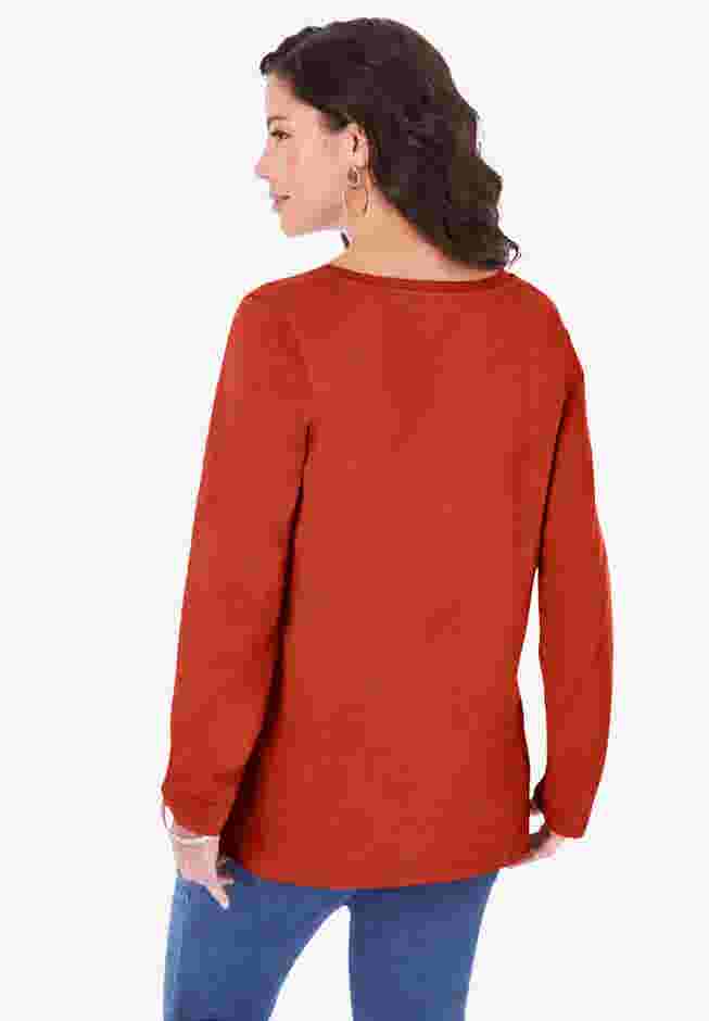 Ultimate Long Sleeve V Neck Tee image number 1