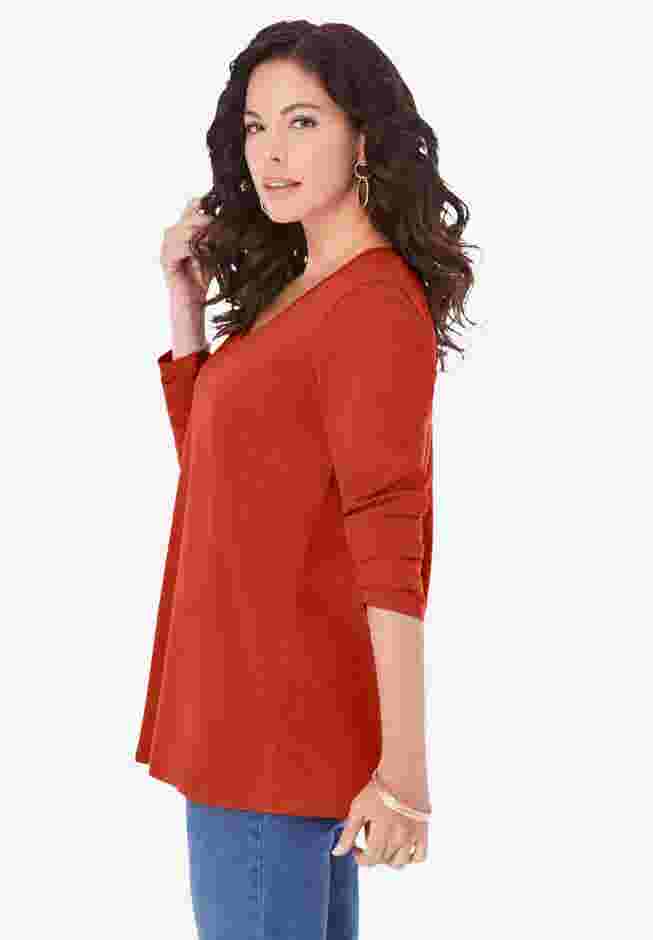 Ultimate Long Sleeve V Neck Tee image number 2