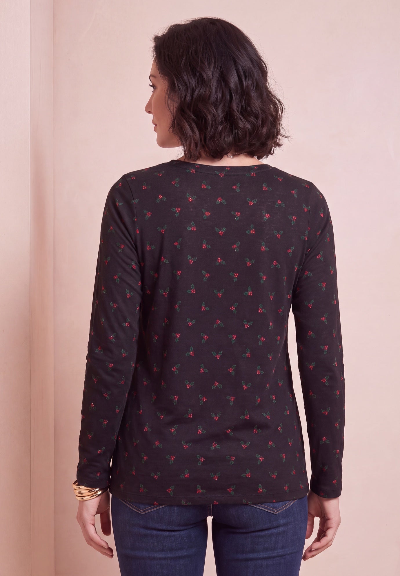 Plus Size Ultimate Long Sleeve V Neck Tee image number 1