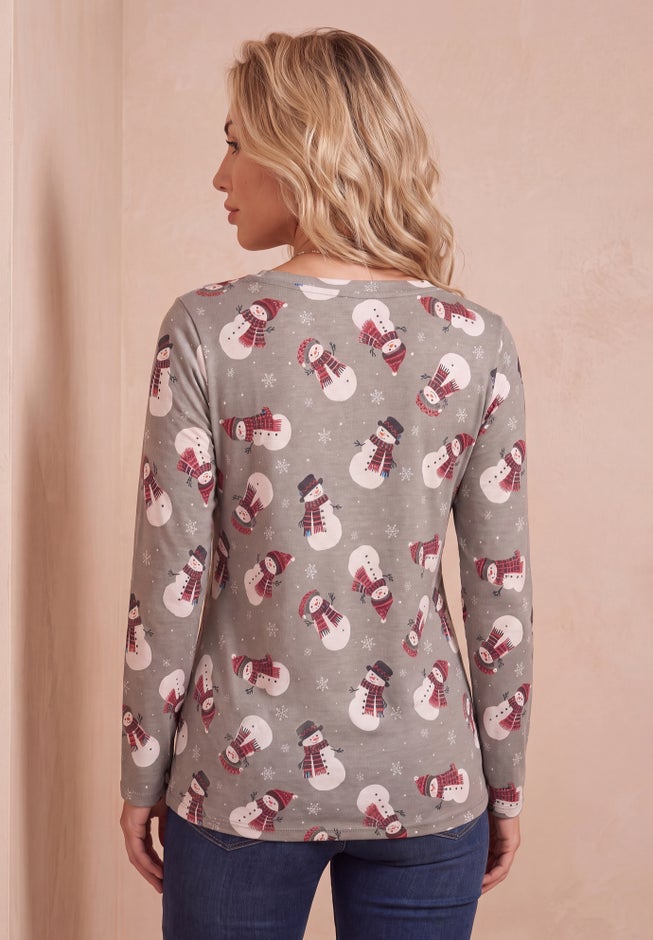 Plus Size Ultimate Long Sleeve V Neck Tee image number 1