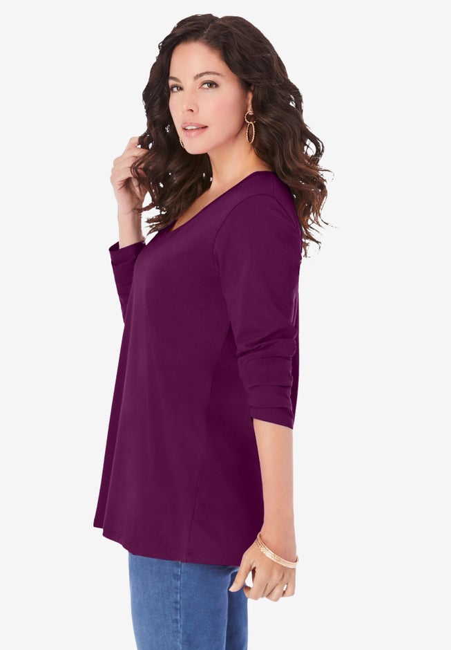 Ultimate Long Sleeve V Neck Tee image number 2