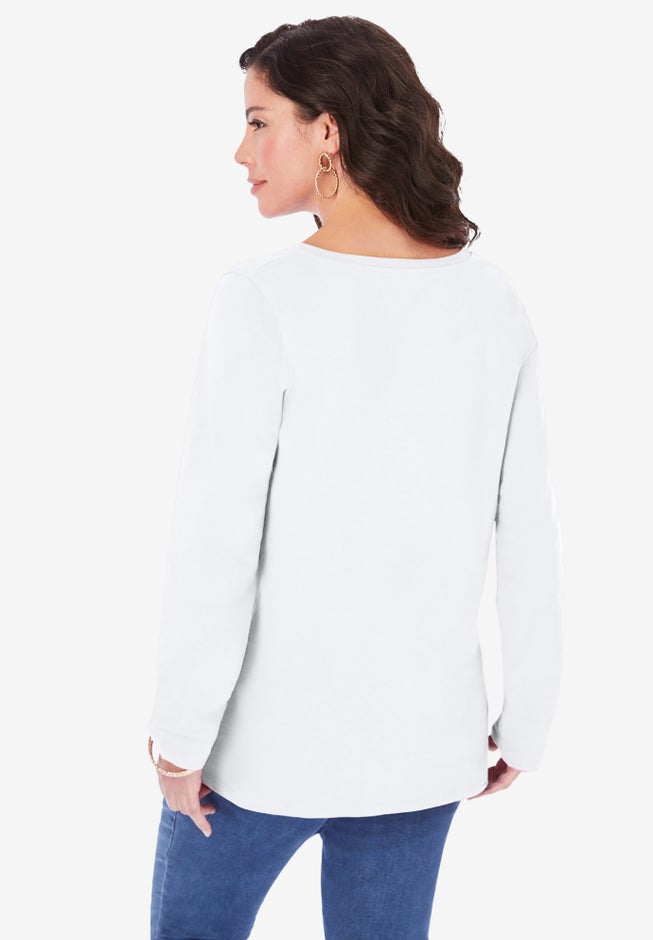 Ultimate Long Sleeve V Neck Tee image number 1