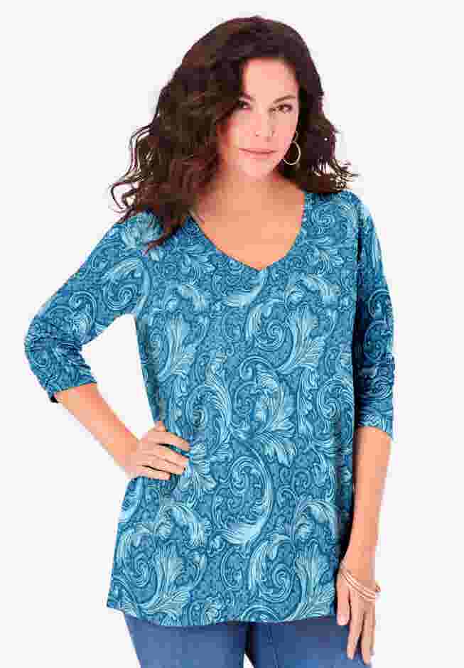 Ultimate Long Sleeve V Neck Tee image number 0