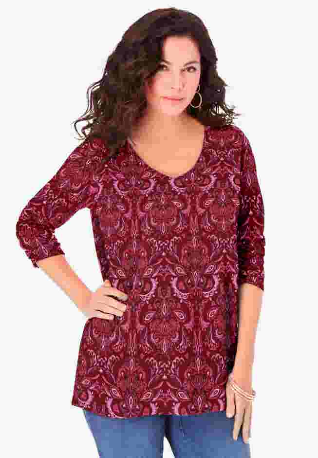 Ultimate Long Sleeve V Neck Tee image number 0