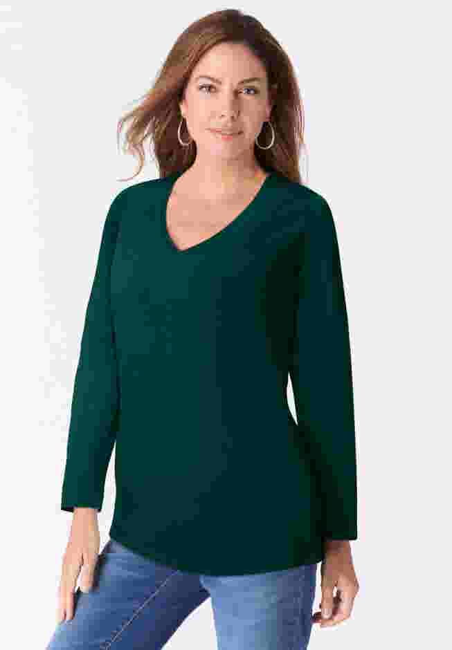 Ultimate Long Sleeve V Neck Tee image number 1