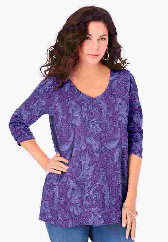 Ultimate Long Sleeve V Neck Tee image number 0
