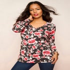 Plus Size Ultimate Long Sleeve V Neck Tee image number null