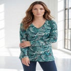 Plus Size Ultimate Long Sleeve V Neck Tee image number null