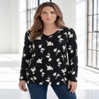 Plus Size Ultimate Long Sleeve V Neck Tee image number null