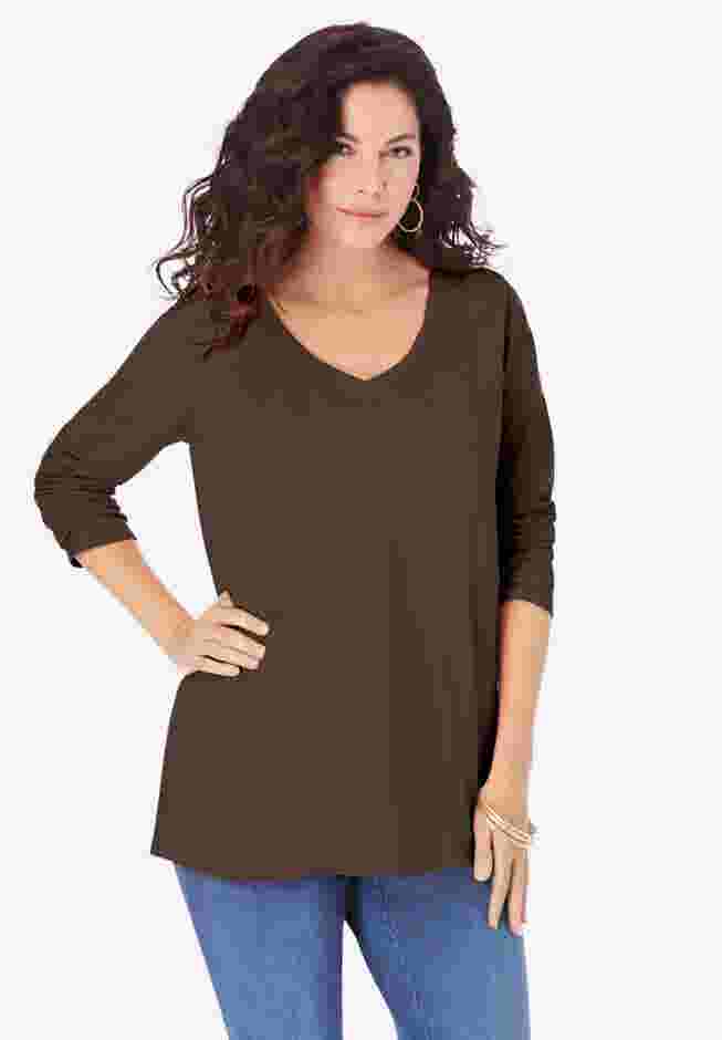 Ultimate Long Sleeve V Neck Tee image number 0