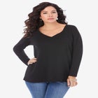 Ultimate Long Sleeve V Neck Tee image number null