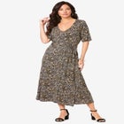 Surplice Midi Dress image number null