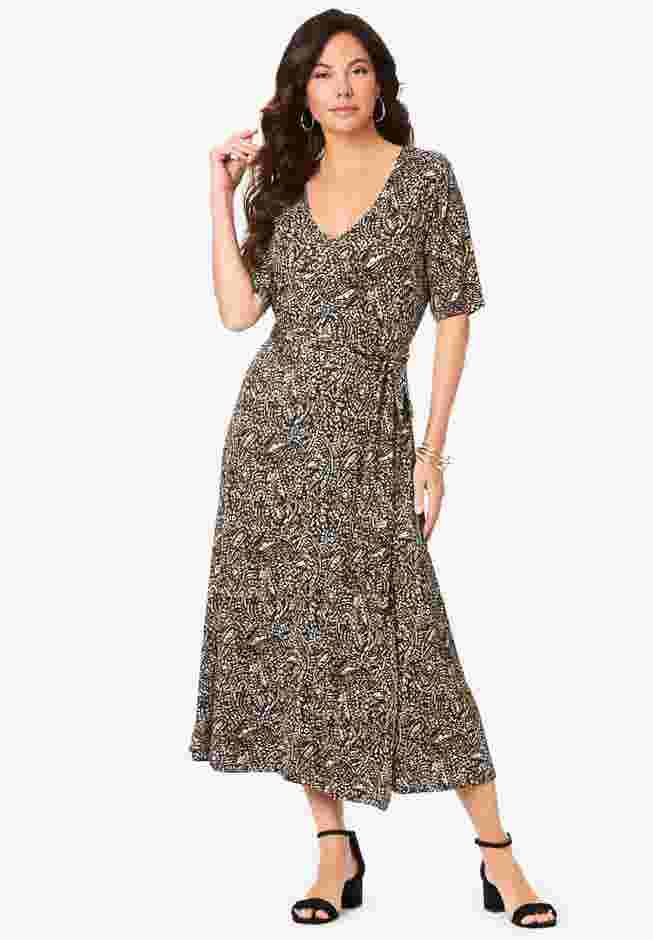Surplice Midi Dress image number 0