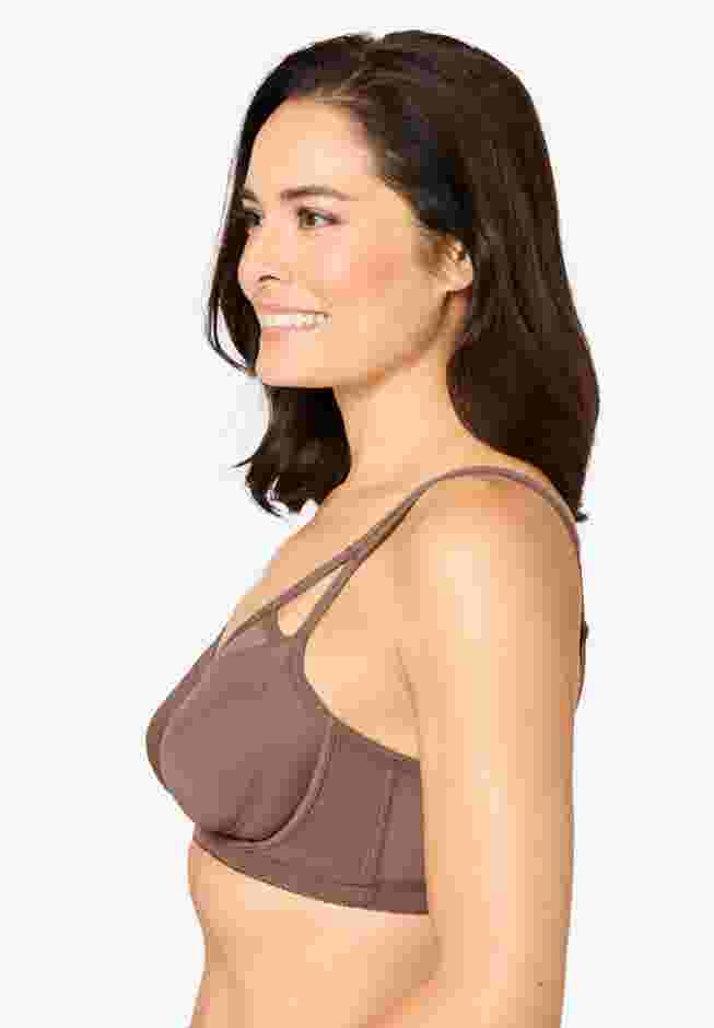 Full Coverage Mesh Side Wire Bra image number 2