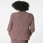 Cable Knit V Neck Sweater image number null