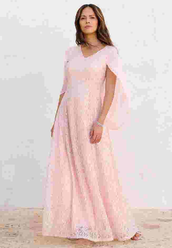 Lace Cape Gown image number 3