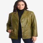 Croc Leather Blazer image number null