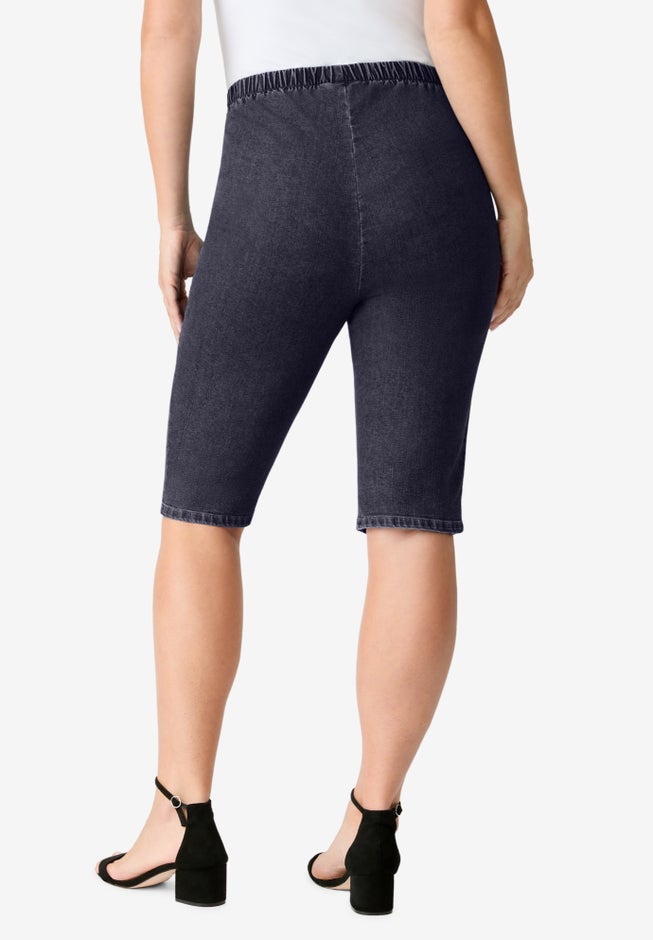 Plus Size Comfort Stretch Bermuda Jean Short image number 1