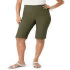 Plus Size Comfort Stretch Bermuda Jean Short image number null
