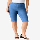 Plus Size Comfort Stretch Bermuda Jean Short image number null