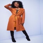 Faux Suede Coatigan image number null