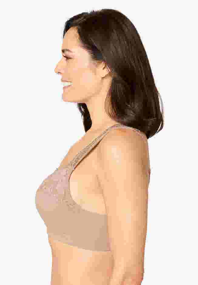 Front Close Wireless Gel Strap Bra image number 2
