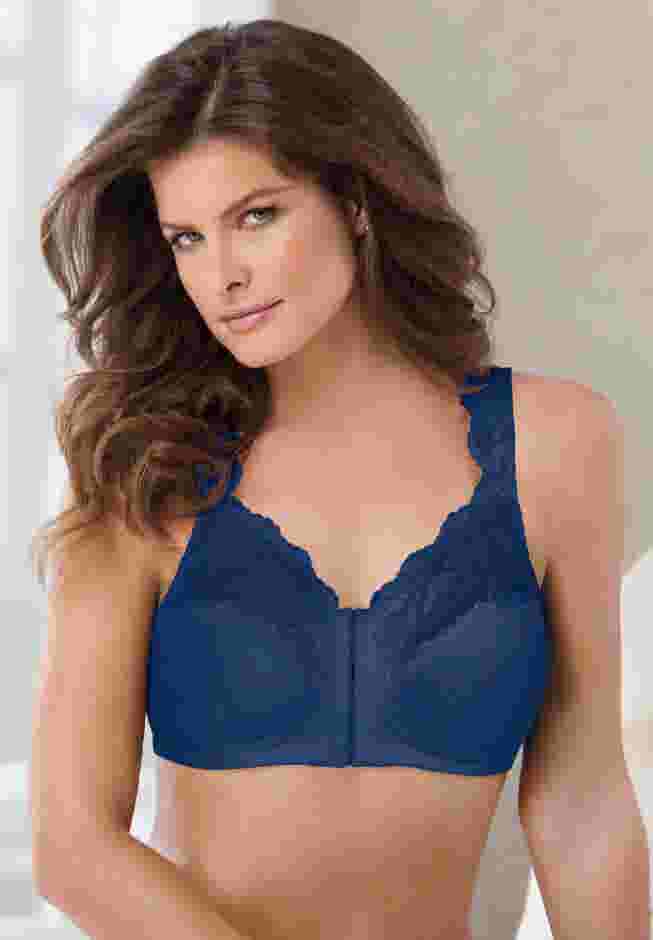 Front Close Wireless Gel Strap Bra image number 6
