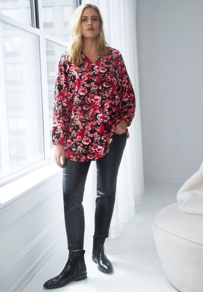 Long Sleeve Inverted Pleat Tunic image number 2