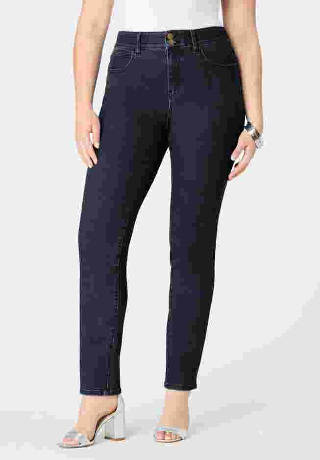 High-Rise Tummy Control Straight-Leg Jeans image number 1