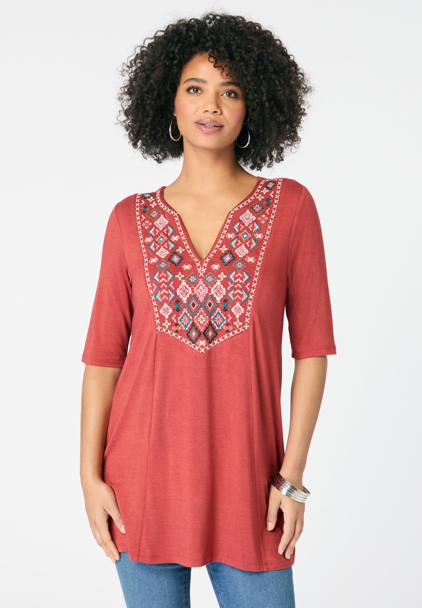 Embroidered Swing Tunic image number 0
