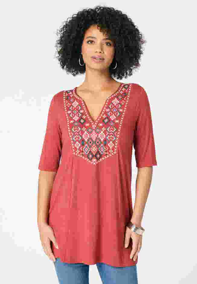 Embroidered Swing Tunic image number 0