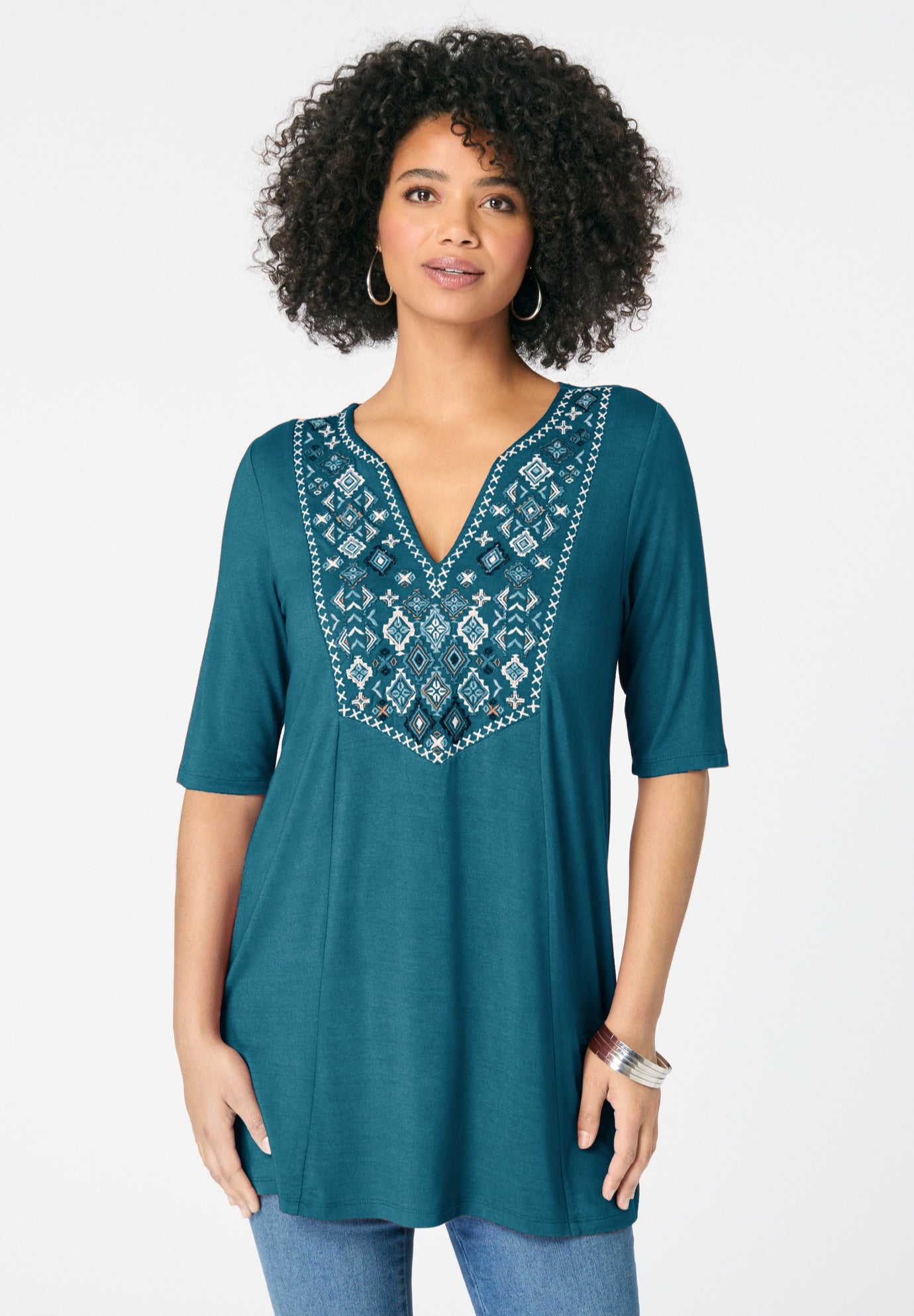 Embroidered Swing Tunic image number 0